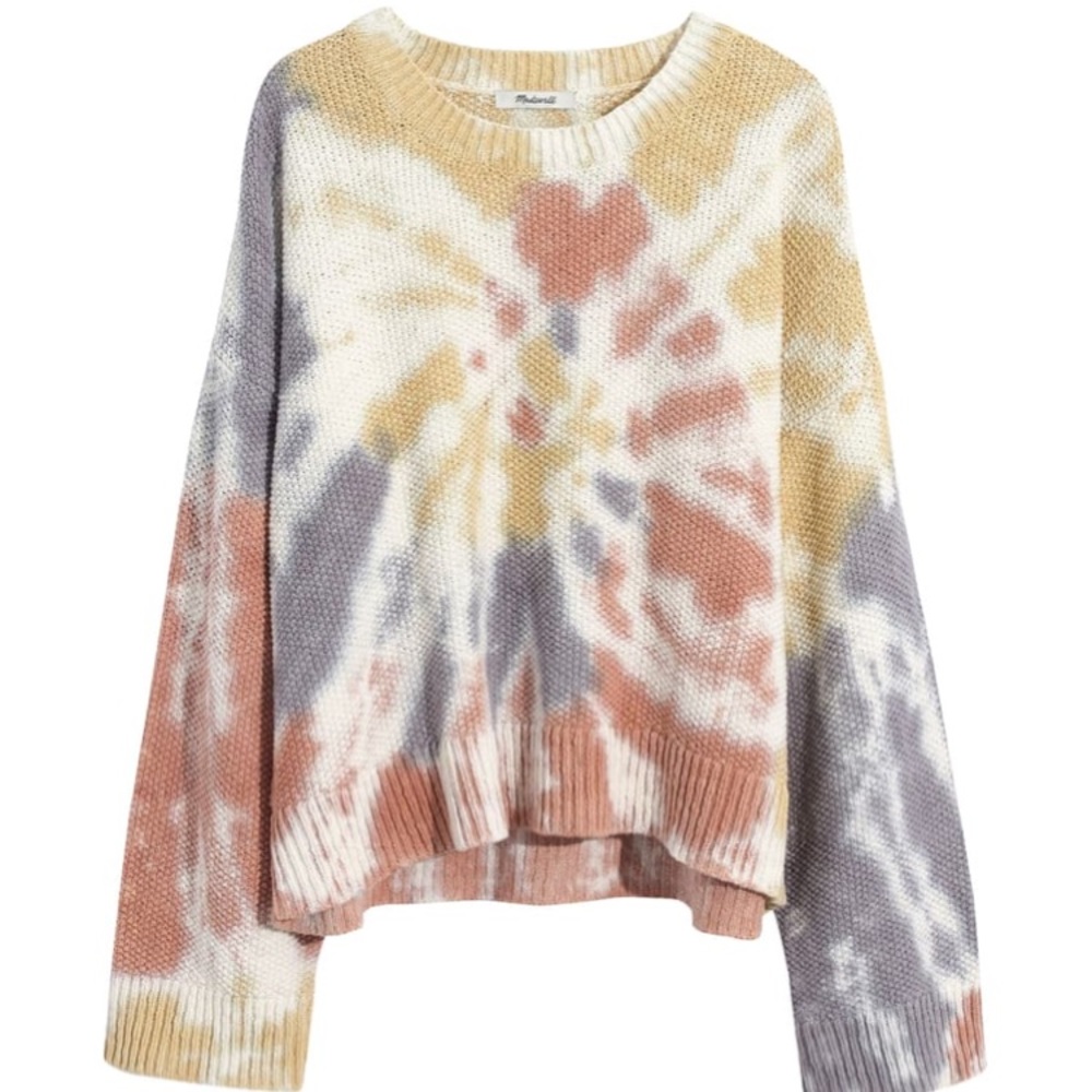 Madewell Tie Dye Westford Pullover Sweater Shirt S